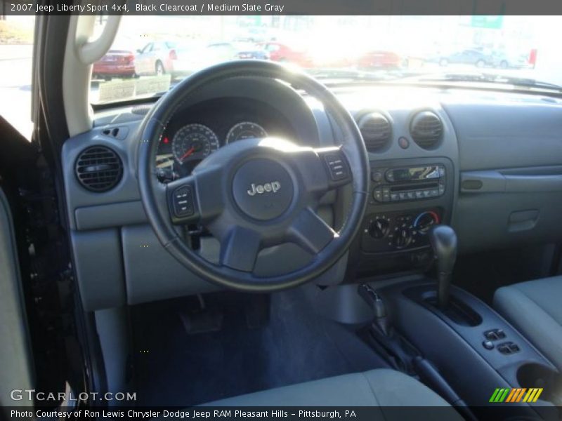 Black Clearcoat / Medium Slate Gray 2007 Jeep Liberty Sport 4x4