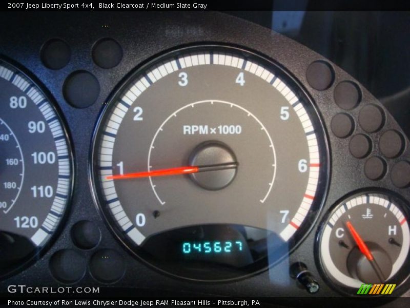 Black Clearcoat / Medium Slate Gray 2007 Jeep Liberty Sport 4x4