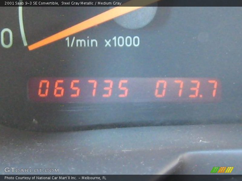 Steel Gray Metallic / Medium Gray 2001 Saab 9-3 SE Convertible