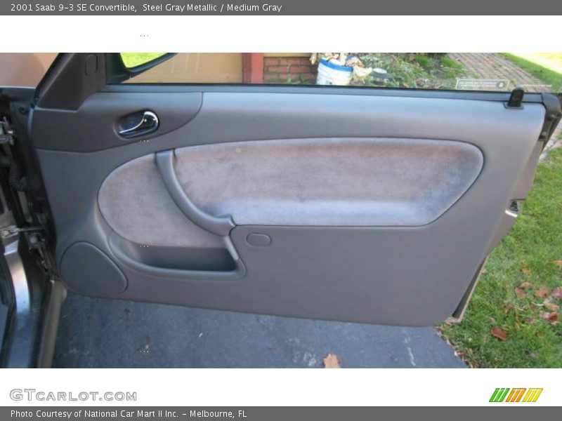 Steel Gray Metallic / Medium Gray 2001 Saab 9-3 SE Convertible