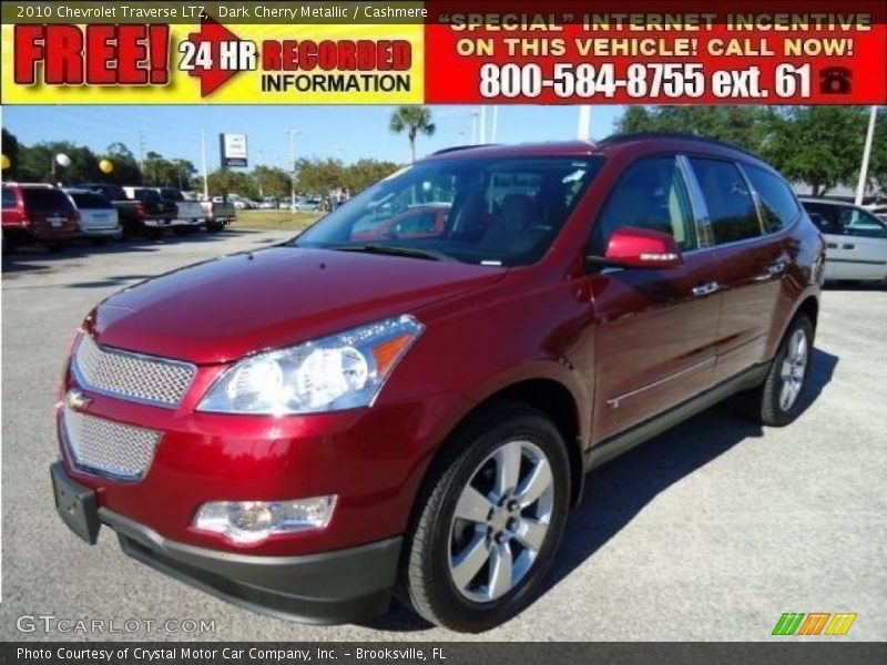 Dark Cherry Metallic / Cashmere 2010 Chevrolet Traverse LTZ