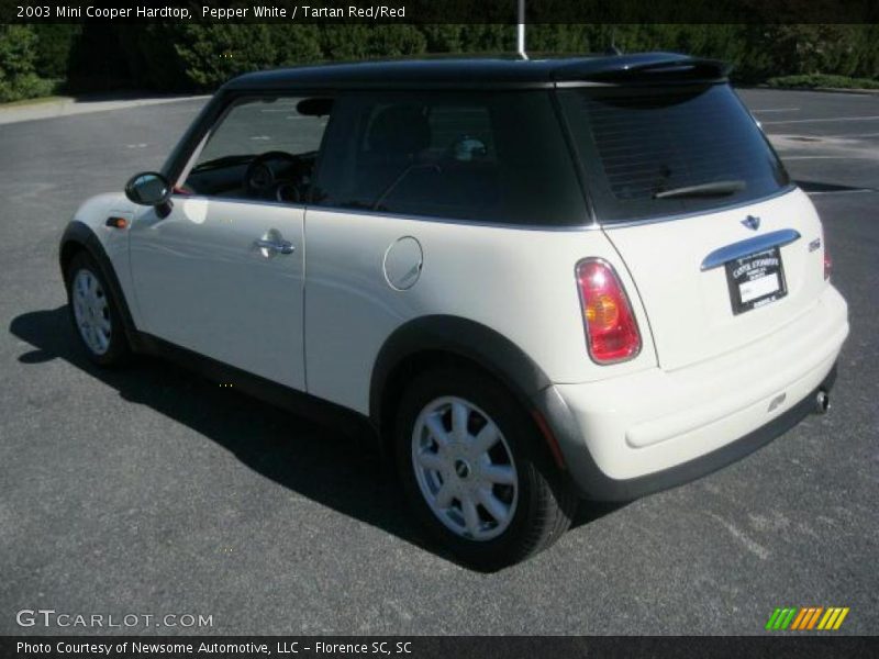 Pepper White / Tartan Red/Red 2003 Mini Cooper Hardtop