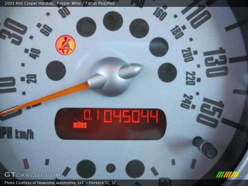 Pepper White / Tartan Red/Red 2003 Mini Cooper Hardtop