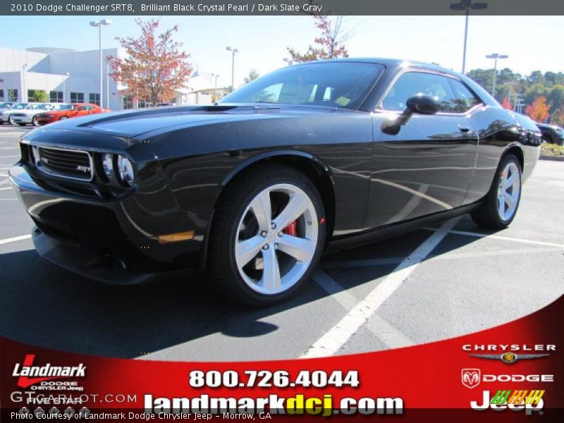 Brilliant Black Crystal Pearl / Dark Slate Gray 2010 Dodge Challenger SRT8