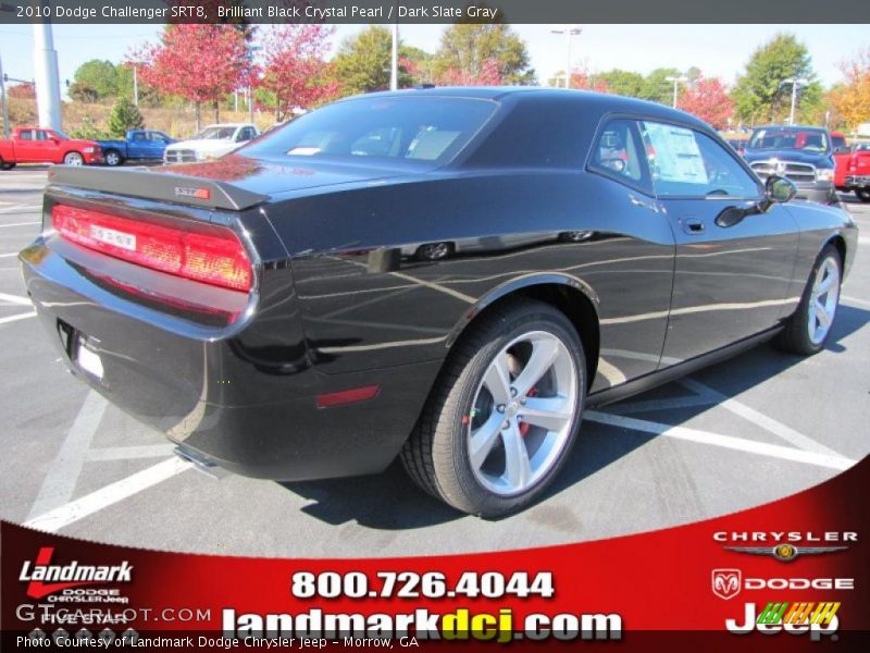 Brilliant Black Crystal Pearl / Dark Slate Gray 2010 Dodge Challenger SRT8
