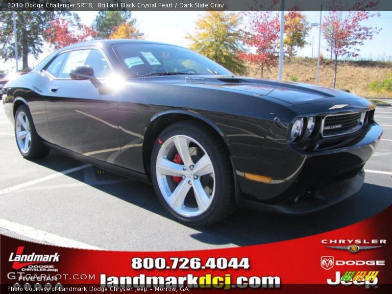 Brilliant Black Crystal Pearl / Dark Slate Gray 2010 Dodge Challenger SRT8