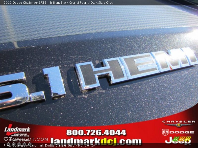 Brilliant Black Crystal Pearl / Dark Slate Gray 2010 Dodge Challenger SRT8