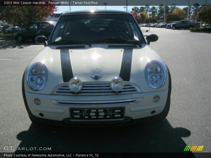 Pepper White / Tartan Red/Red 2003 Mini Cooper Hardtop