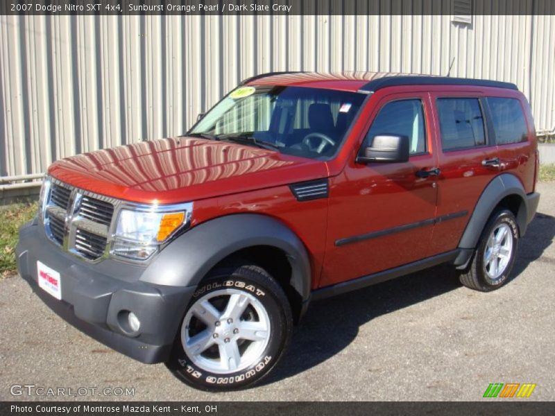 Sunburst Orange Pearl / Dark Slate Gray 2007 Dodge Nitro SXT 4x4