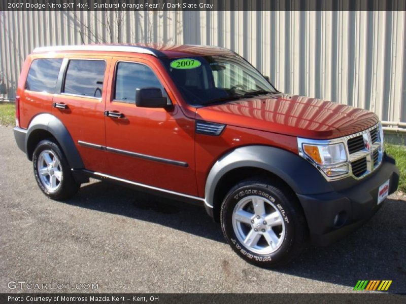 Sunburst Orange Pearl / Dark Slate Gray 2007 Dodge Nitro SXT 4x4