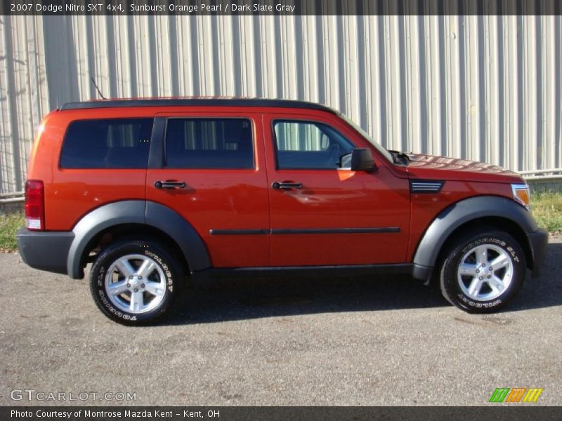 Sunburst Orange Pearl / Dark Slate Gray 2007 Dodge Nitro SXT 4x4