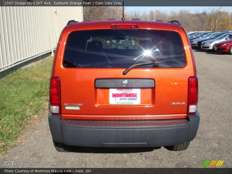 Sunburst Orange Pearl / Dark Slate Gray 2007 Dodge Nitro SXT 4x4