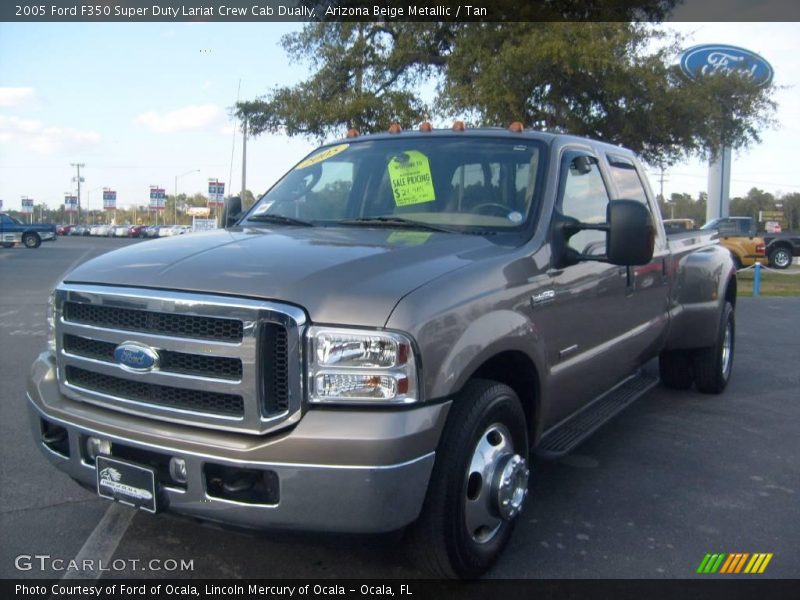 Arizona Beige Metallic / Tan 2005 Ford F350 Super Duty Lariat Crew Cab Dually