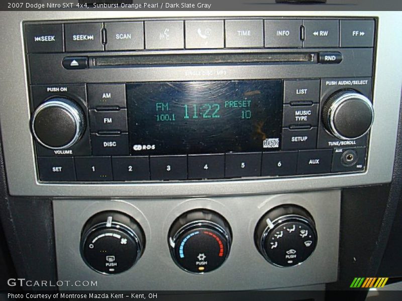 Sunburst Orange Pearl / Dark Slate Gray 2007 Dodge Nitro SXT 4x4