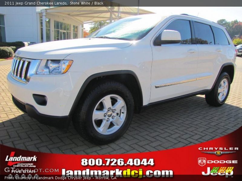 Stone White / Black 2011 Jeep Grand Cherokee Laredo