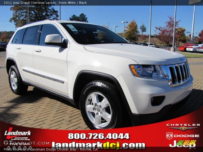 Stone White / Black 2011 Jeep Grand Cherokee Laredo