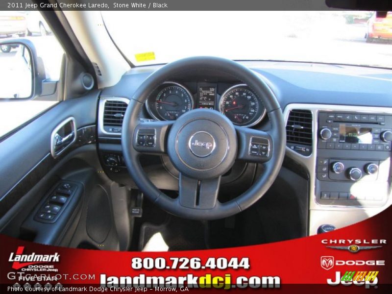 Stone White / Black 2011 Jeep Grand Cherokee Laredo