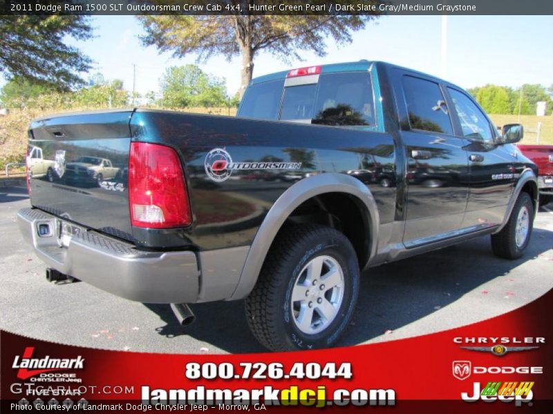 Hunter Green Pearl / Dark Slate Gray/Medium Graystone 2011 Dodge Ram 1500 SLT Outdoorsman Crew Cab 4x4