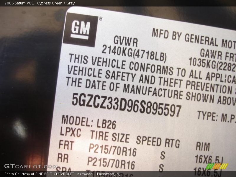 Cypress Green / Gray 2006 Saturn VUE