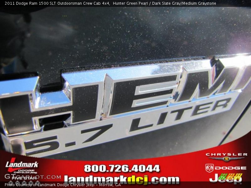 Hunter Green Pearl / Dark Slate Gray/Medium Graystone 2011 Dodge Ram 1500 SLT Outdoorsman Crew Cab 4x4