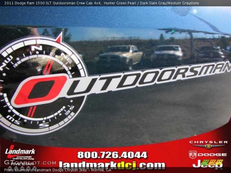Hunter Green Pearl / Dark Slate Gray/Medium Graystone 2011 Dodge Ram 1500 SLT Outdoorsman Crew Cab 4x4