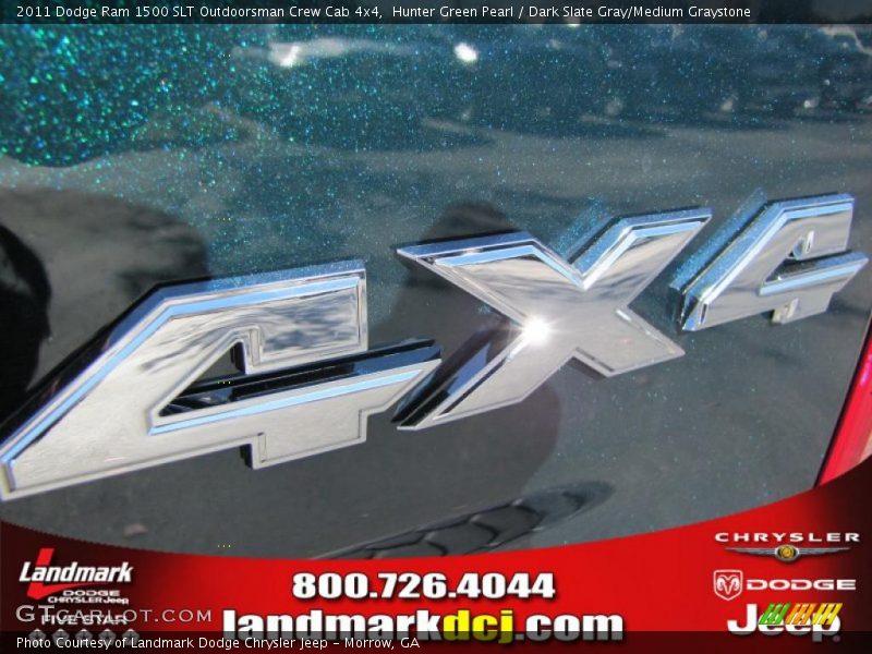 Hunter Green Pearl / Dark Slate Gray/Medium Graystone 2011 Dodge Ram 1500 SLT Outdoorsman Crew Cab 4x4