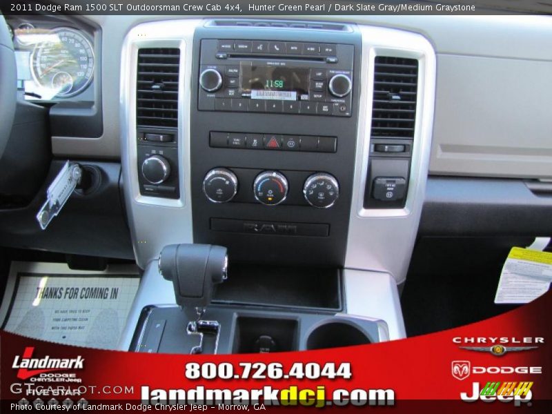 Hunter Green Pearl / Dark Slate Gray/Medium Graystone 2011 Dodge Ram 1500 SLT Outdoorsman Crew Cab 4x4