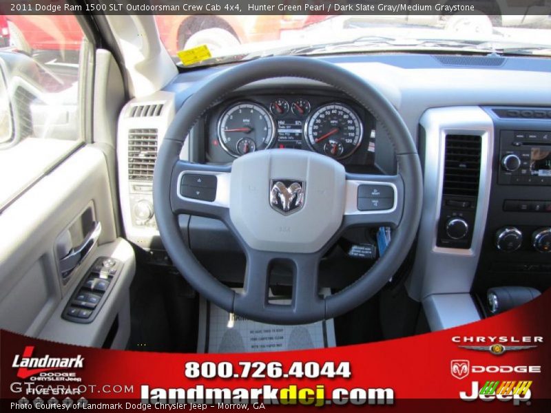 Hunter Green Pearl / Dark Slate Gray/Medium Graystone 2011 Dodge Ram 1500 SLT Outdoorsman Crew Cab 4x4