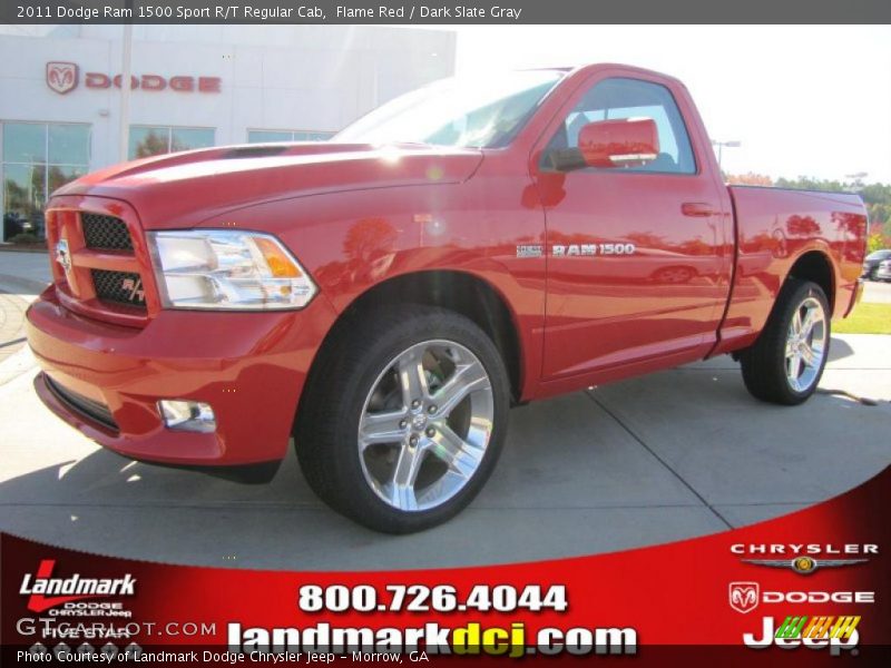 Flame Red / Dark Slate Gray 2011 Dodge Ram 1500 Sport R/T Regular Cab