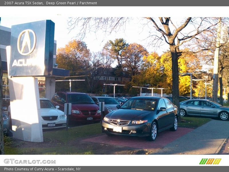 Deep Green Pearl / Parchment 2007 Acura TSX Sedan