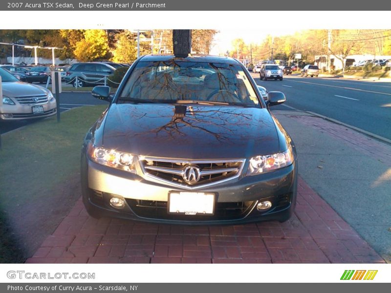 Deep Green Pearl / Parchment 2007 Acura TSX Sedan