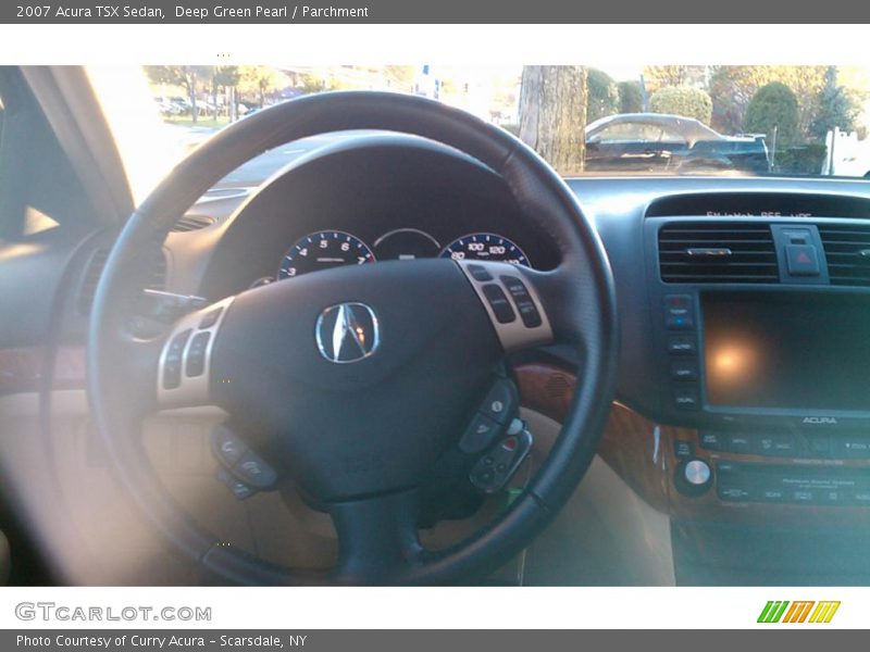 Deep Green Pearl / Parchment 2007 Acura TSX Sedan