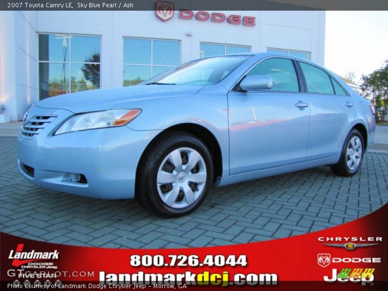 Sky Blue Pearl / Ash 2007 Toyota Camry LE