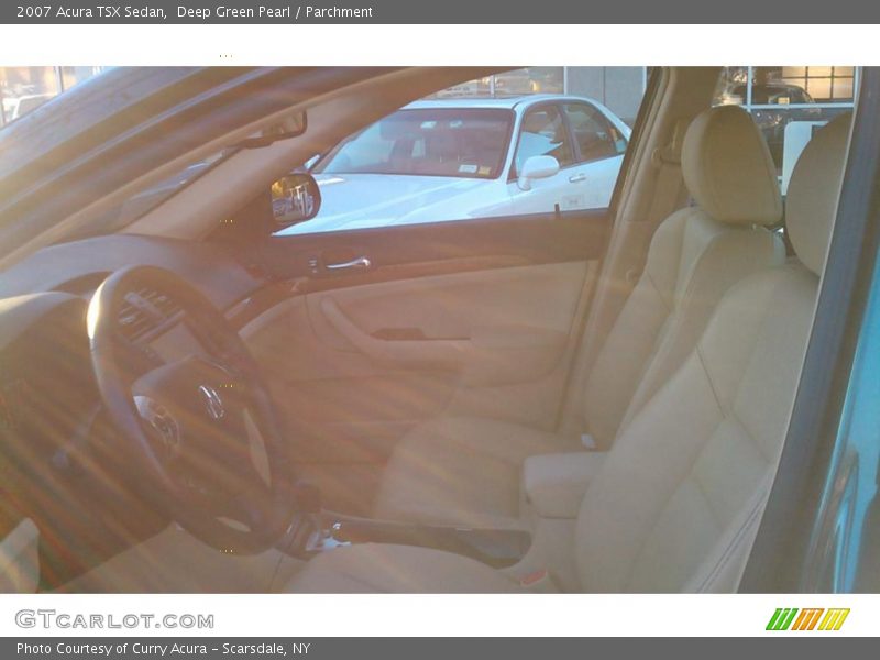 Deep Green Pearl / Parchment 2007 Acura TSX Sedan