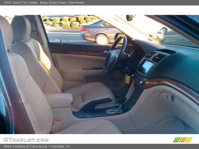 Deep Green Pearl / Parchment 2007 Acura TSX Sedan