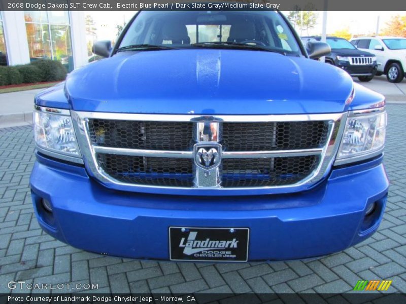 Electric Blue Pearl / Dark Slate Gray/Medium Slate Gray 2008 Dodge Dakota SLT Crew Cab
