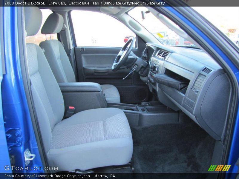 Electric Blue Pearl / Dark Slate Gray/Medium Slate Gray 2008 Dodge Dakota SLT Crew Cab