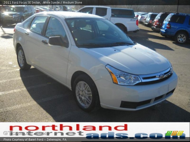 White Suede / Medium Stone 2011 Ford Focus SE Sedan