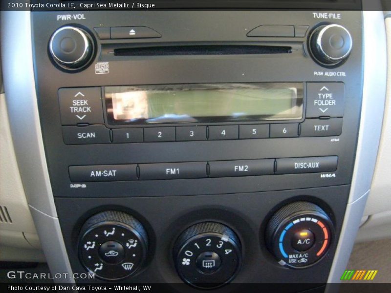 Controls of 2010 Corolla LE