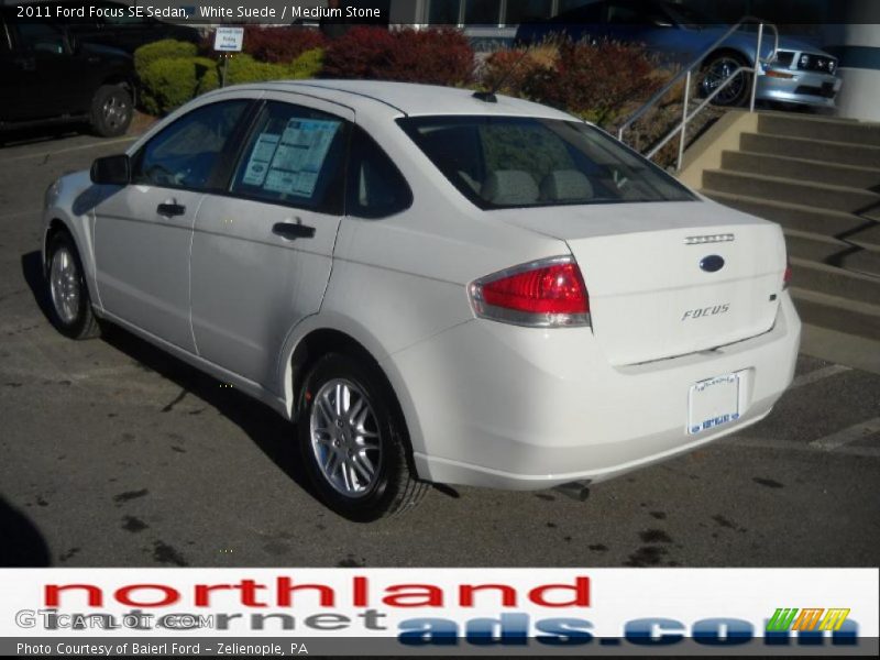 White Suede / Medium Stone 2011 Ford Focus SE Sedan