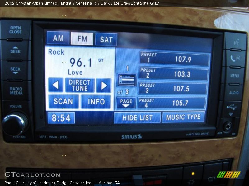 Navigation of 2009 Aspen Limited