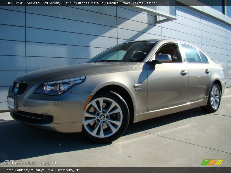 Platinum Bronze Metallic / Natural Brown Dakota Leather 2009 BMW 5 Series 535xi Sedan