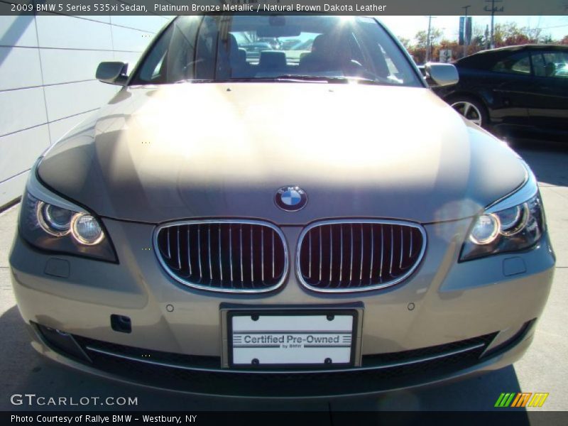 Platinum Bronze Metallic / Natural Brown Dakota Leather 2009 BMW 5 Series 535xi Sedan