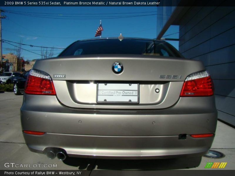 Platinum Bronze Metallic / Natural Brown Dakota Leather 2009 BMW 5 Series 535xi Sedan