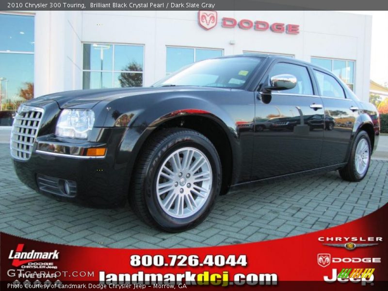 Brilliant Black Crystal Pearl / Dark Slate Gray 2010 Chrysler 300 Touring