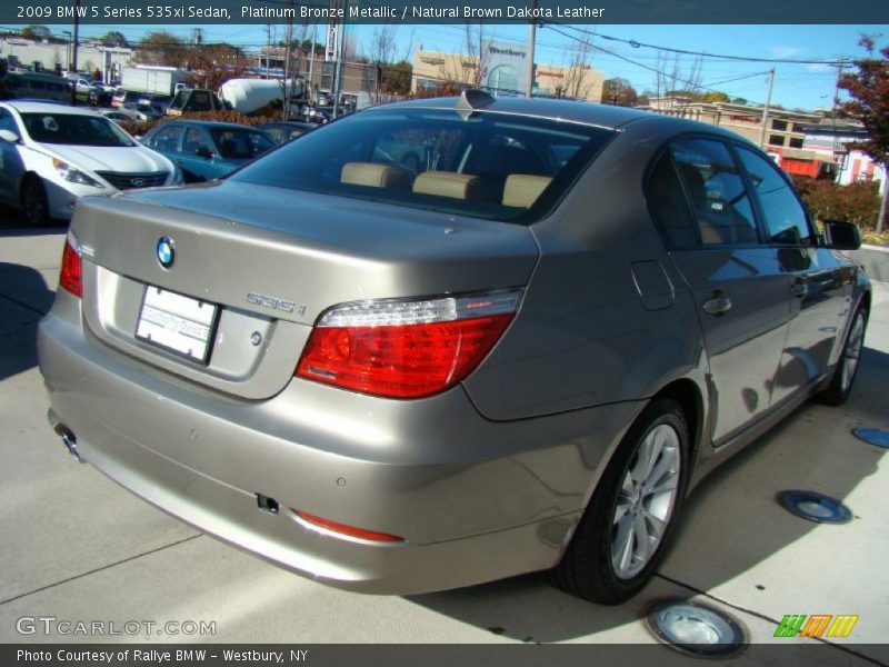 Platinum Bronze Metallic / Natural Brown Dakota Leather 2009 BMW 5 Series 535xi Sedan