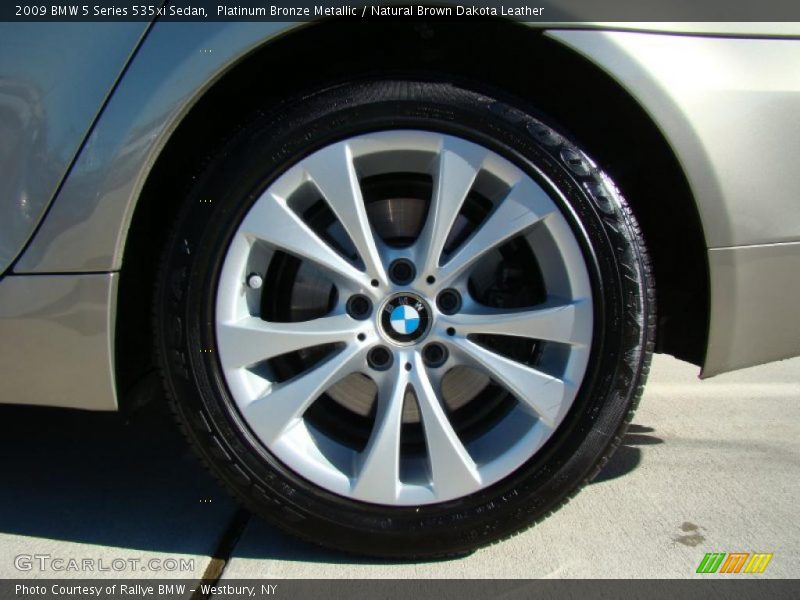 Platinum Bronze Metallic / Natural Brown Dakota Leather 2009 BMW 5 Series 535xi Sedan