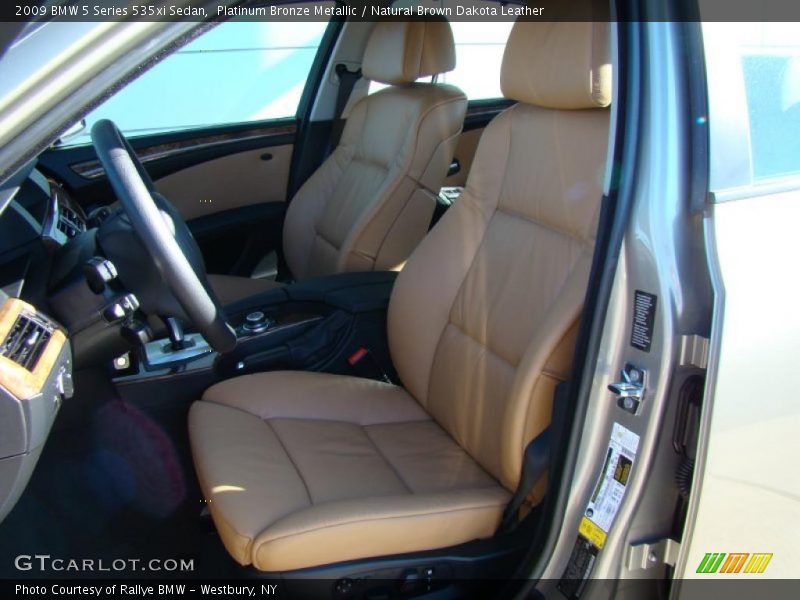 Platinum Bronze Metallic / Natural Brown Dakota Leather 2009 BMW 5 Series 535xi Sedan