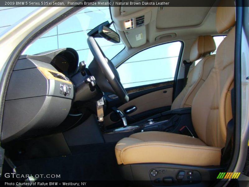 Platinum Bronze Metallic / Natural Brown Dakota Leather 2009 BMW 5 Series 535xi Sedan