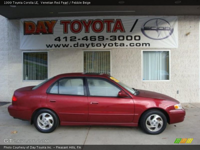 Venetian Red Pearl / Pebble Beige 1999 Toyota Corolla LE